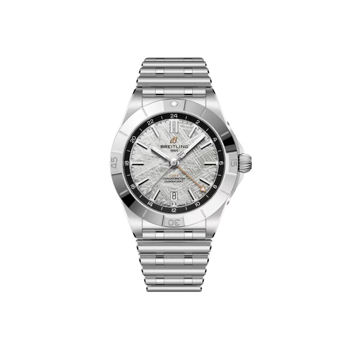 Dit Breitling horloge behoort tot de Breitling Chronomat collectie. 
Referentienummer: P323982A1F1A1
Caliber: Breitling 32
