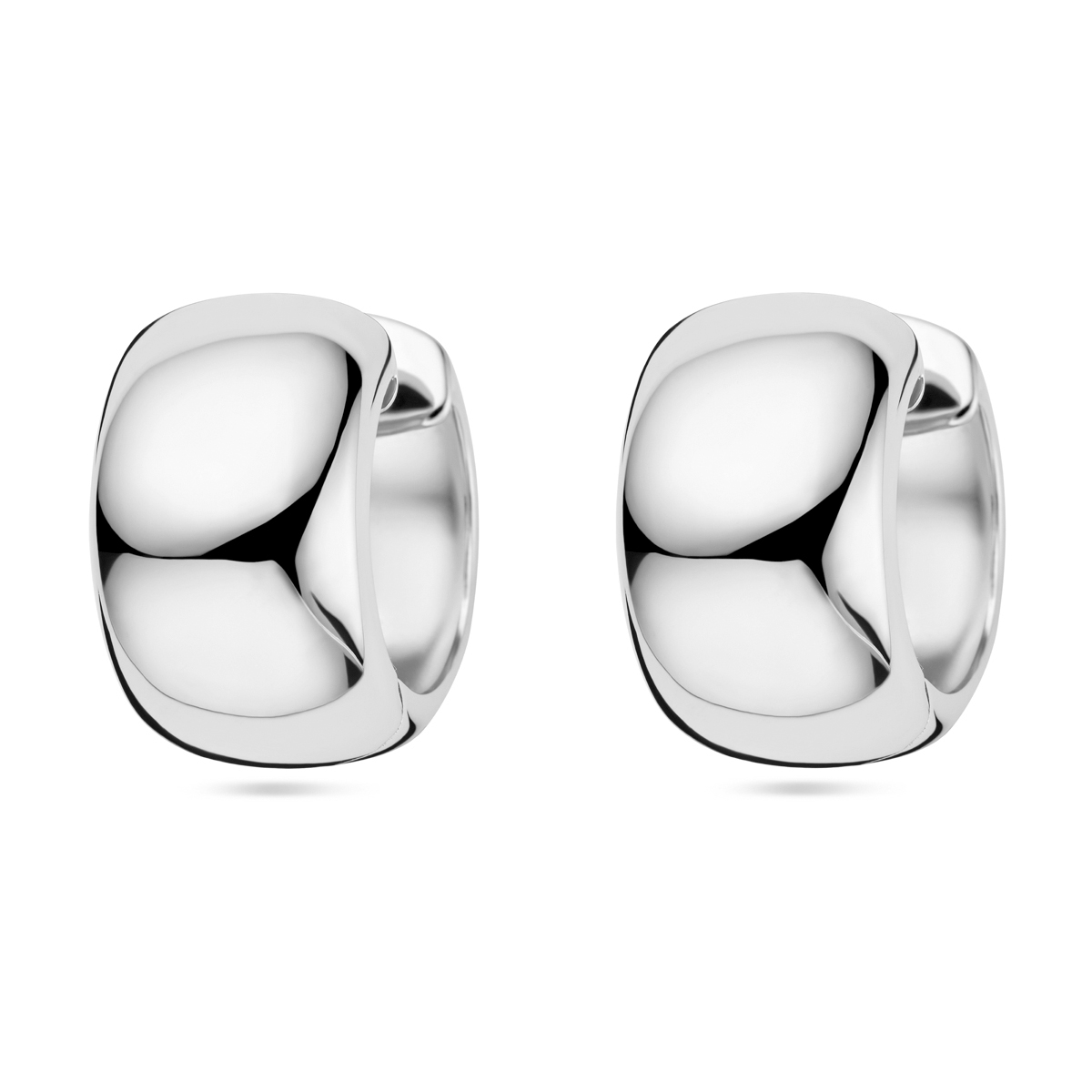 Gerhodineerd 925 zilveren klapoorringen met een afmeting van 19.5x12mm.