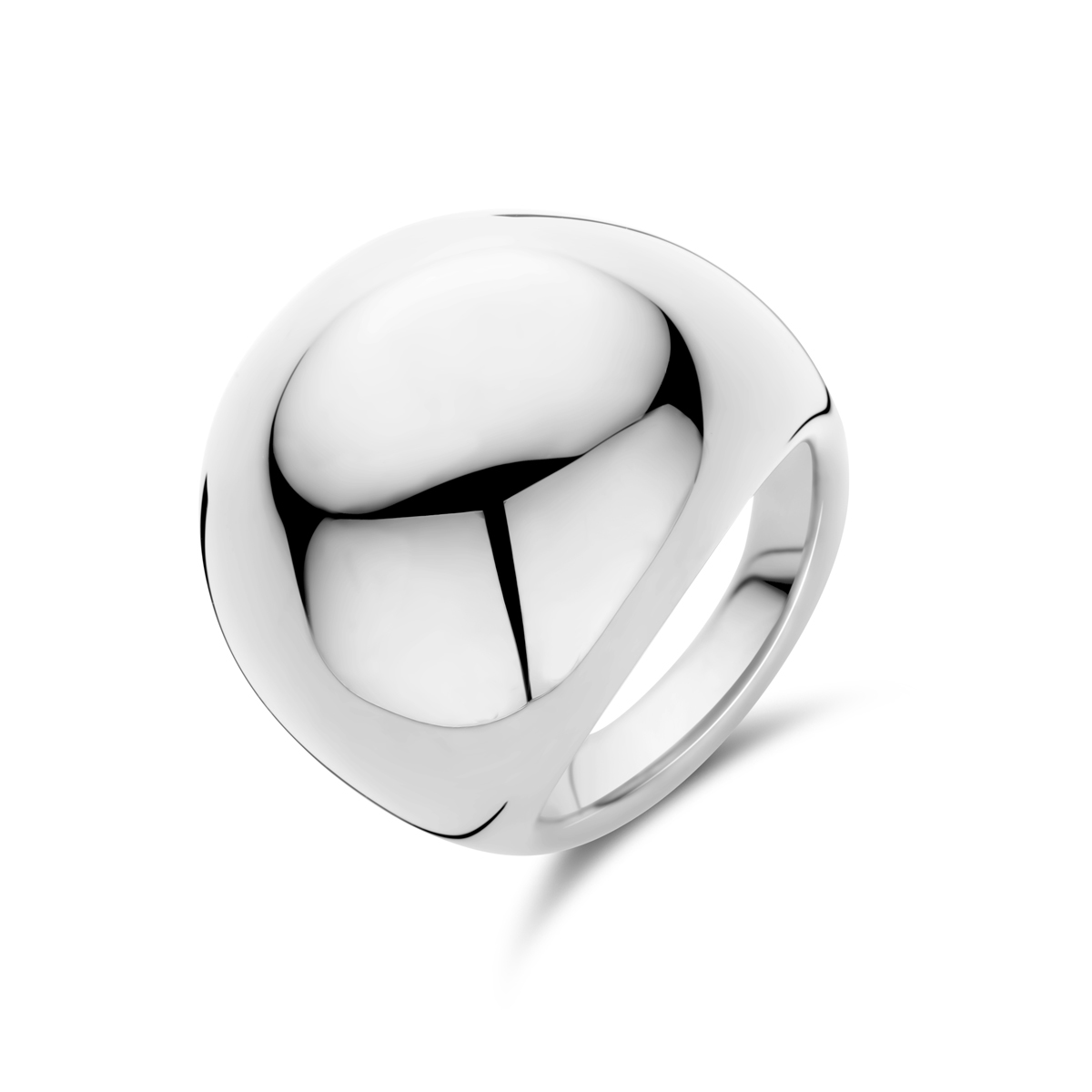 Gerhodineerd 925 zilveren ring met een breedte van 22.5mm.