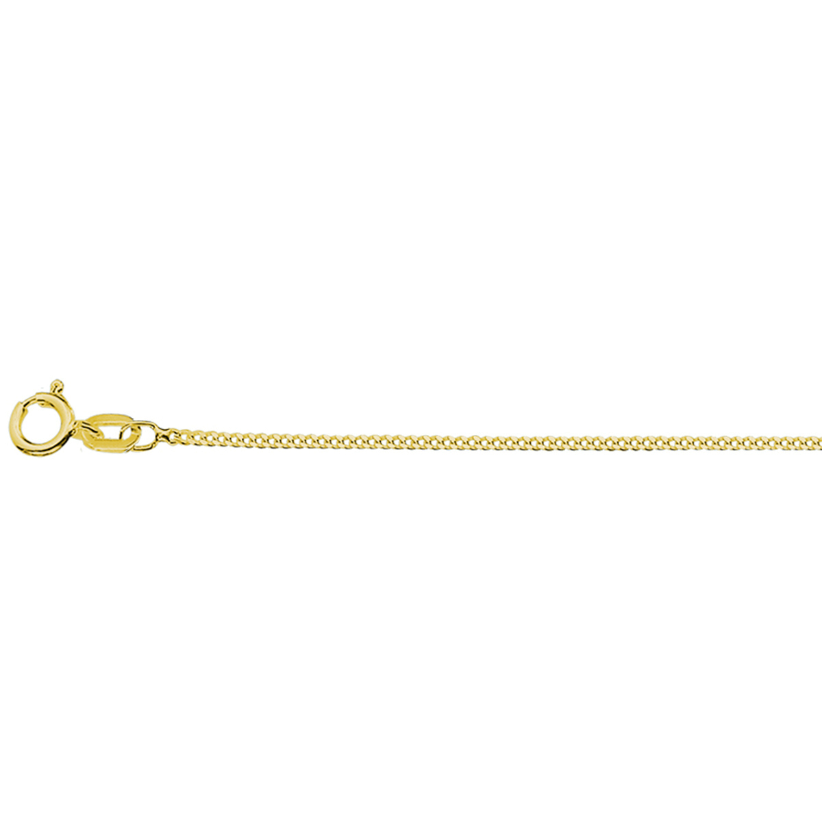 Verguld op 925 zilveren gourmette collier met een schakelbreedte van 1.2mm. Geen garantie op plating.