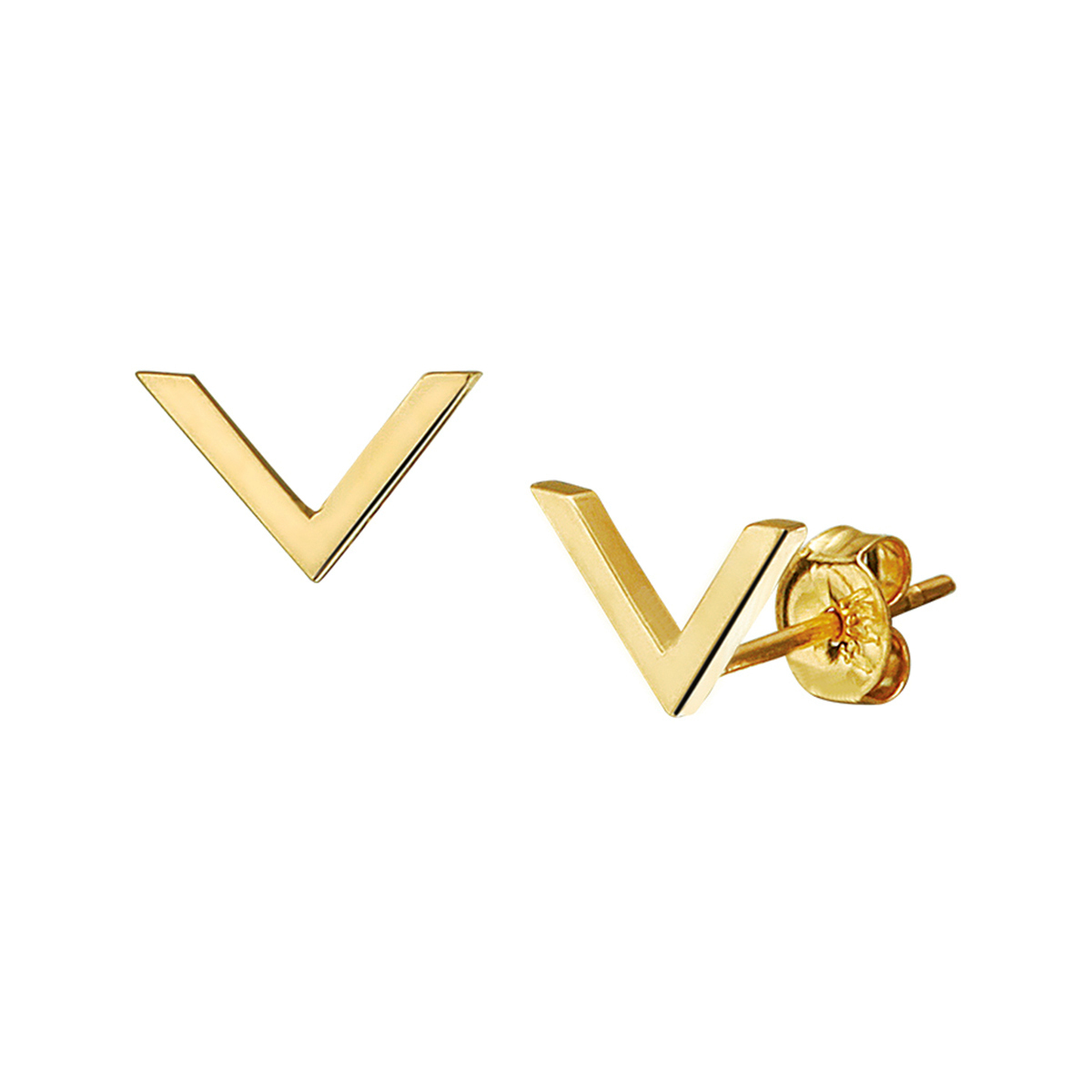 Trendy geelgouden oorknoppen met een afmeting van 5x8.5mm en uitgevoerd met een poli afwerking. De oorknoppen zijn door hun simplistische model een prachtige basis voor een tendy look en uit te breiden met bijpassende sieraden voor een perfecte hedendaagse uitstraling. Tip: Leuk om kado te doen!