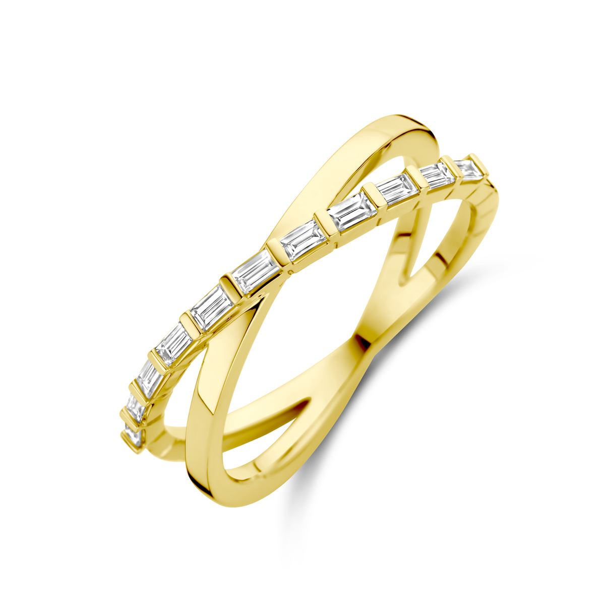 De 14 karaats ring is een elegante gouden ring met een diamant van 0.22ct in zuiverheid SI2. De ring, met een breedte van 6, maat van 56 en schittert dankzij de glansafwerking. Draag deze ring als opvallend sieraad op speciale gelegenheden of om dagelijkse elegantie toe te voegen.