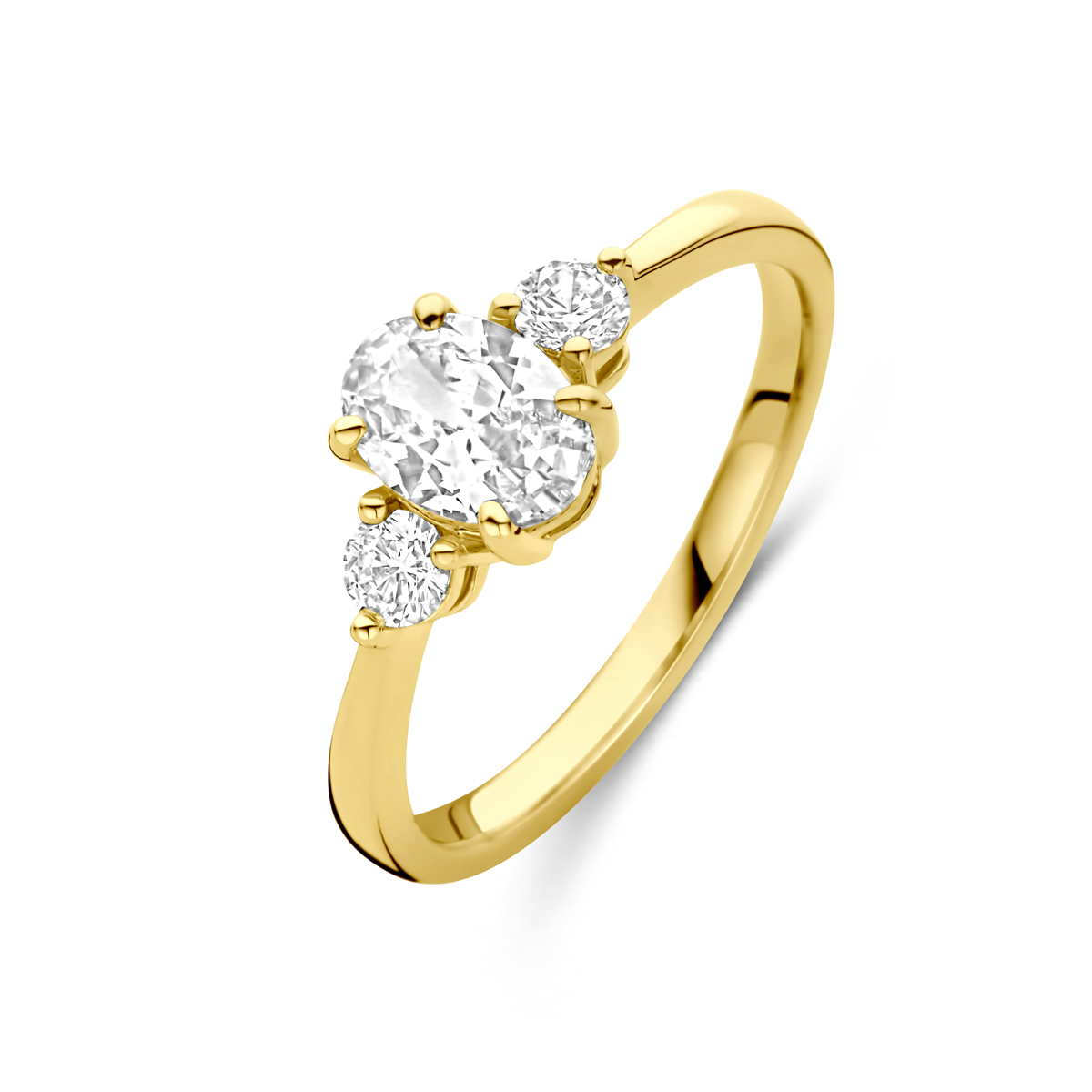 Geelgoud damesringen