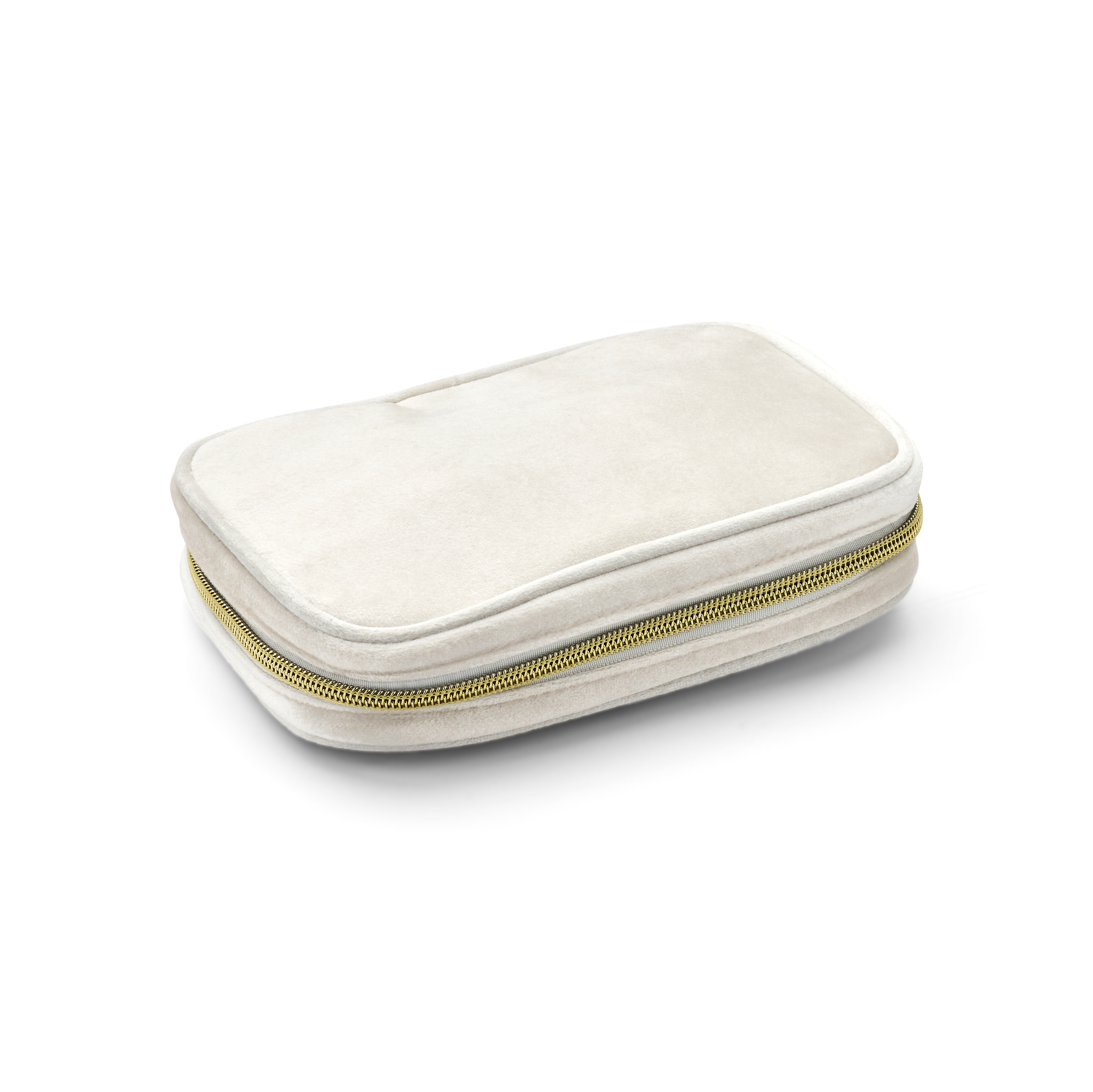 Sieradenbox in de kleur wit. De sieradenbox heeft een afmeting van 180x105x55 mm.