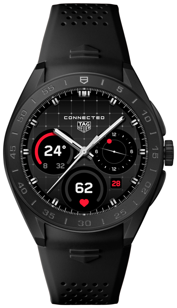 Dit TAG Heuer horloge behoort tot de TAG Heuer Connected collectie. 
Referentienummer: SBT8A80.BT6293
