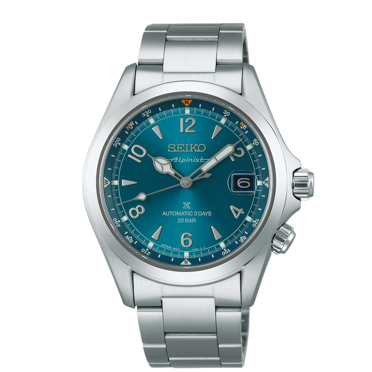 Dit is een herenhorloge van het merk Seiko. Het is een analoog horloge gemaakt van staal. De diameter van de kast is 39.45 mm en de kast is 12.7 mm dik.
De verdere specificaties van het horloge zijn als volgt:
Kastvorm: rond
Kastkleur: zilverkleurig
Kastmateriaal: staal
Bandbreedte: 20 mm
Sluiting: vouwsluiting met drukker
Wijzerplaatkleur: blauw
Glassoort: saffier glas
Waterdichtheid: 20 ATM
Techniek: automaat