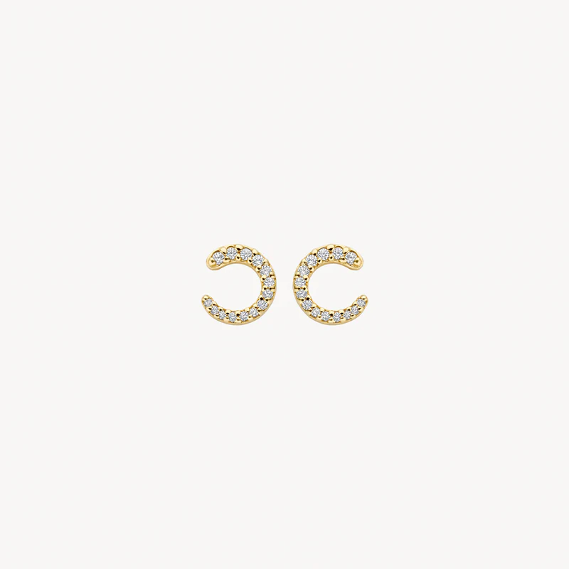 De Gouden 14 karaat Blush oorstekers met zirconia, modelnummer 7378YZI, stralen elegantie uit. Deze geelgouden stud oorbellen zijn perfect voor dagelijks gebruik én speciale gelegenheden. Draag ze solo voor een subtiele look of combineer met andere sieraden voor een opvallende stijl. Een tijdloze aanvulling op elke sieradencollectie.