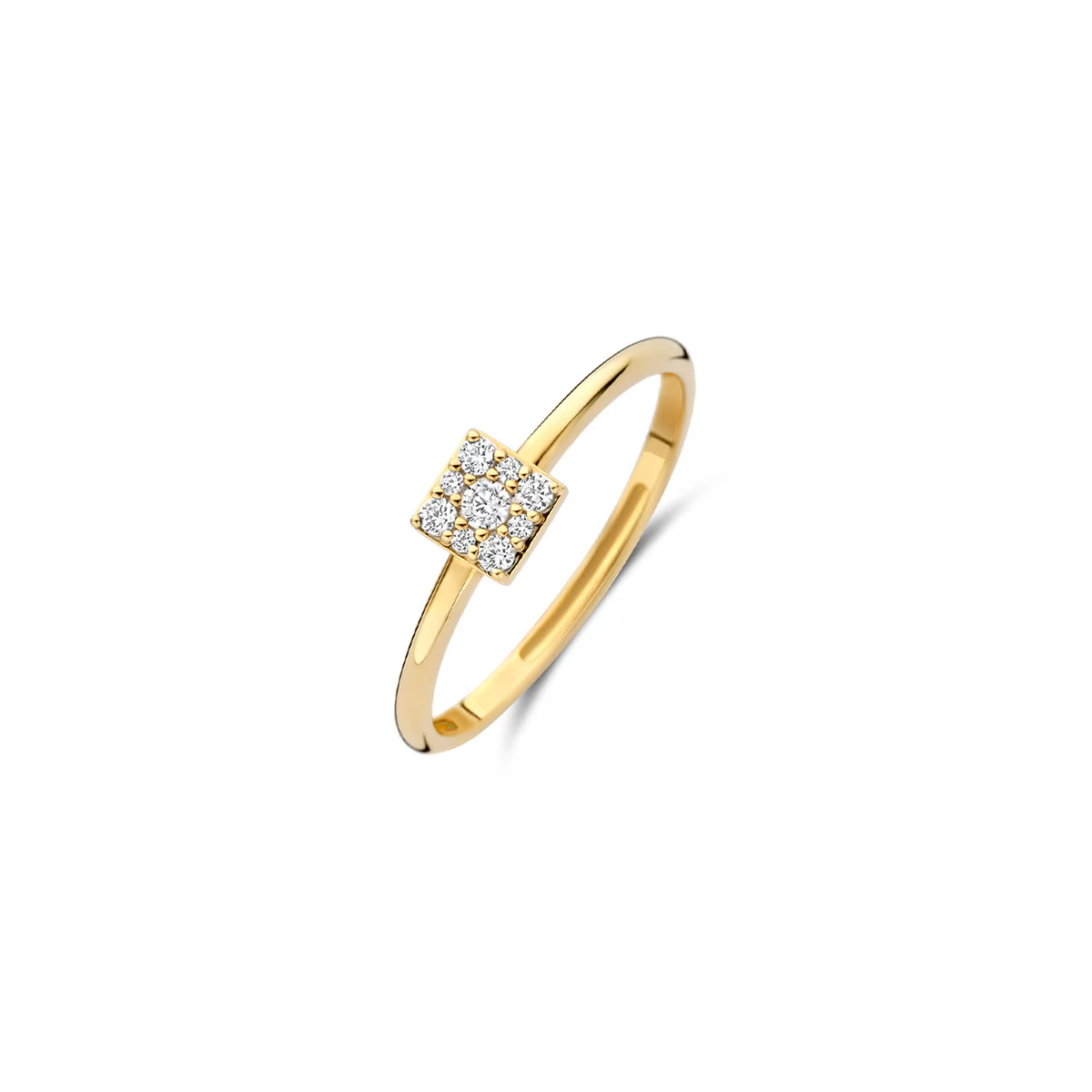 BLUSH GEELGOUDEN RING ZIRKONIA 1278YZI MT54