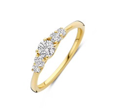 BLUSH GEELGOUDEN RING LABGROWN DIAMANT