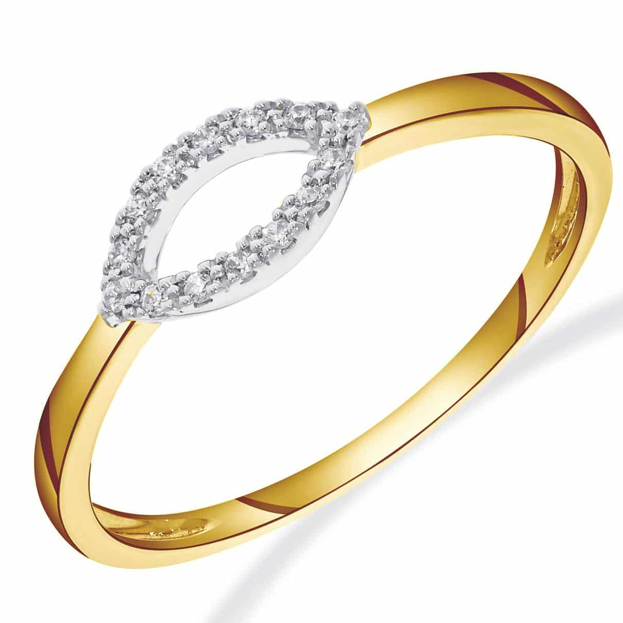 14 krt Halo Ring Open Markies 14-0.05 Crt H SI