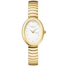 De ROSEFIELD HORLOGE OVWGSG-OV19 is een elegante polshorloge met een ovaalvormige metalen kast in goudkleur en mineraalglas. De roestvrijstalen horlogeband is eveneens goudkleurig. Zonder datumaanduiding en waterbestendig tot niveau 3. Met een kastgrootte van 29 mm is het de perfecte accessoire voor een verfijnde look. Draag het bij formele en casual outfits voor een chique uitstraling.