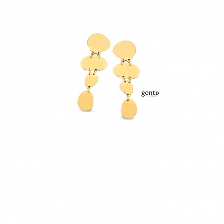 Oorbellen staal oorbellen verguld