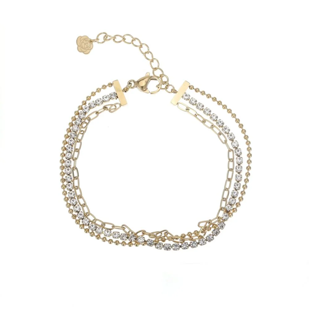 De Rose & Camellia Armband is een verfijnde edelstaal vergulde armband, modelnummer 2110027606951, ontworpen als een prachtig sieraad voor elke gelegenheid. Draag het solo voor een subtiele elegantie of combineer het met andere armbanden voor een trendy look. Perfect als cadeau!