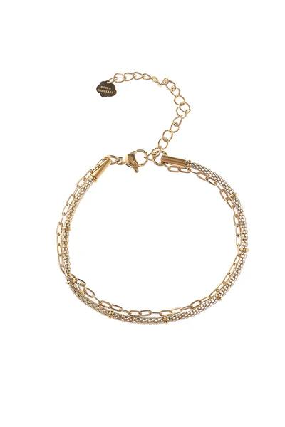 De Rose & Camellia Armband, modelnummer 2110034906990, is een verfijnd juweel van verguld edelstaal, met een lengte van 16+3 cm. Ideaal om op zichzelf te dragen of in combinatie met andere sieraden voor een gelaagde look.