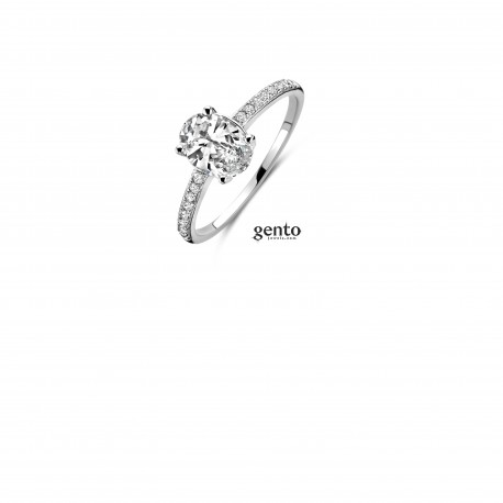 Zilveren ring gento jewels op maat 54 