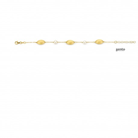 Armband zilver verguld geborsteld