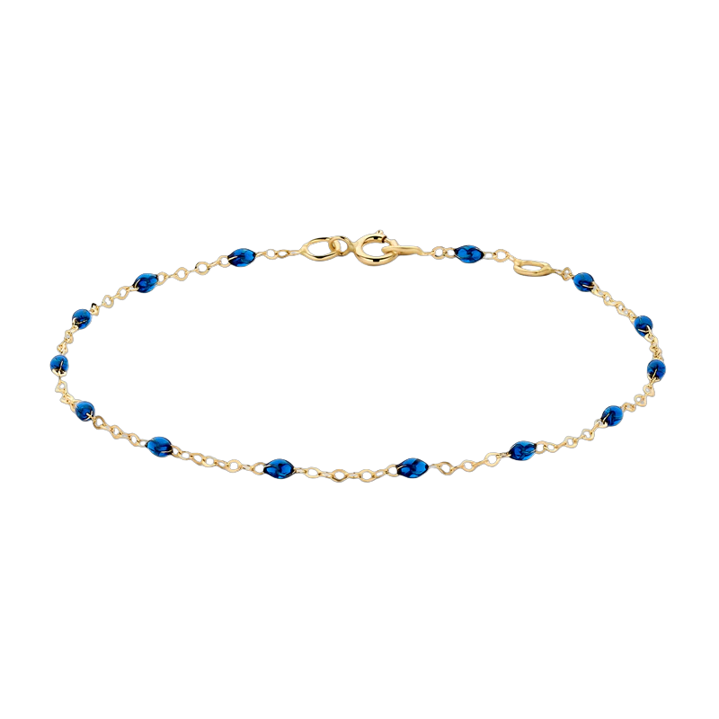 Blush Armband goud 14k met blauwe steentjes