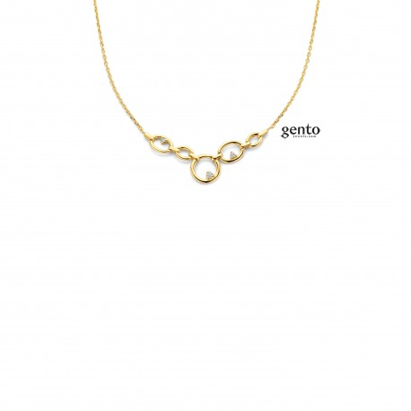 Ketting zilver verguld gento jewels