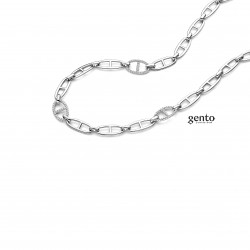 Zilveren ketting met zirconium gento jewels