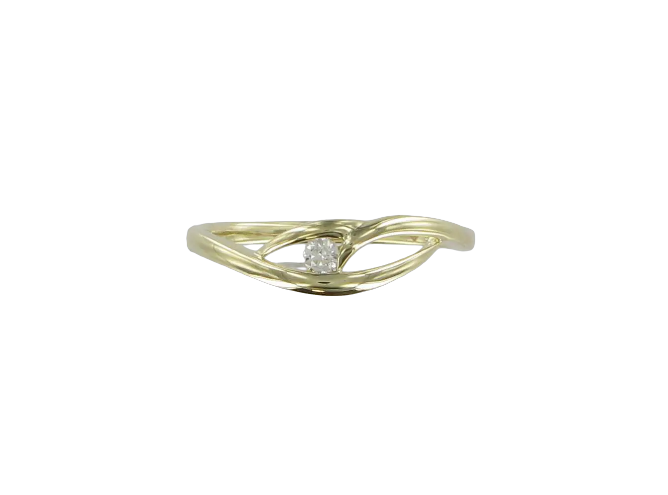 14K gouden dames ring met zirkonia