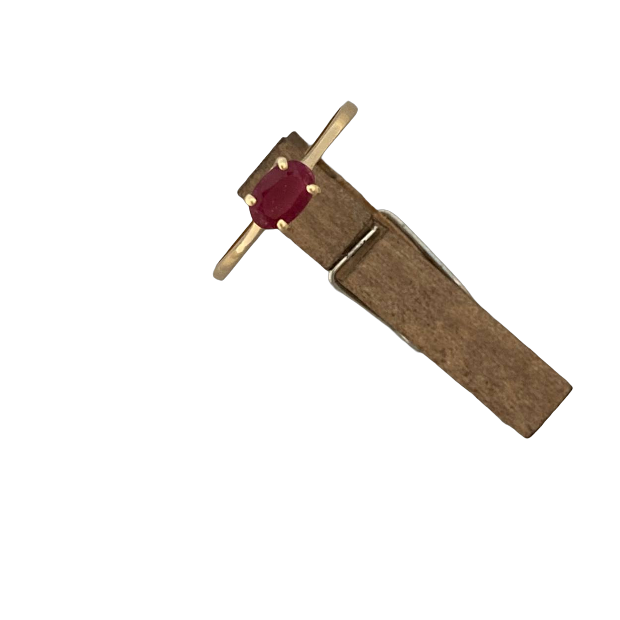 14k Gouden Ring met Robijn (deel van set).