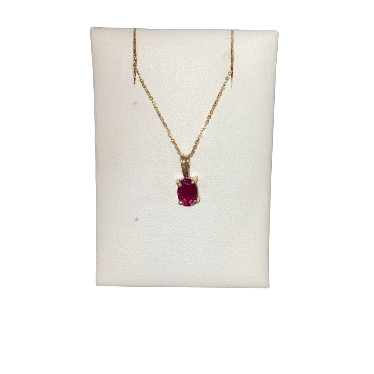 14k gouden hanger met robijn (deel van set).