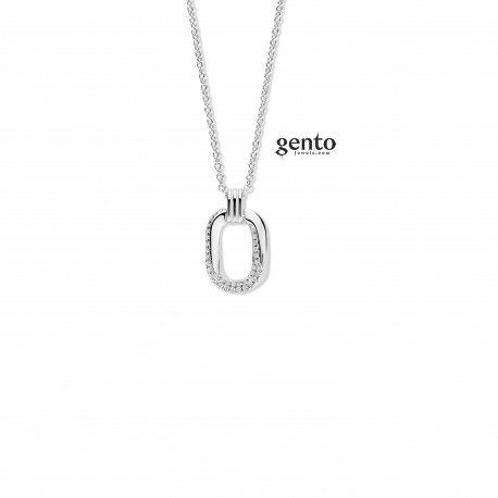 Ketting verzilver zirc