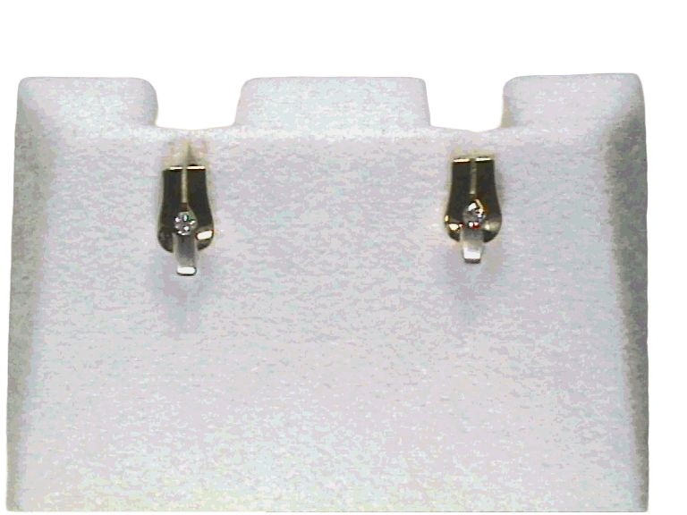 Kopf.-und Ohrschmuck Ref.-Nr.: 285399019 585/- Gold 2 Diamant Wesselton deutliche Einschl&uuml;sse Brillantschliff 0.04ct. 