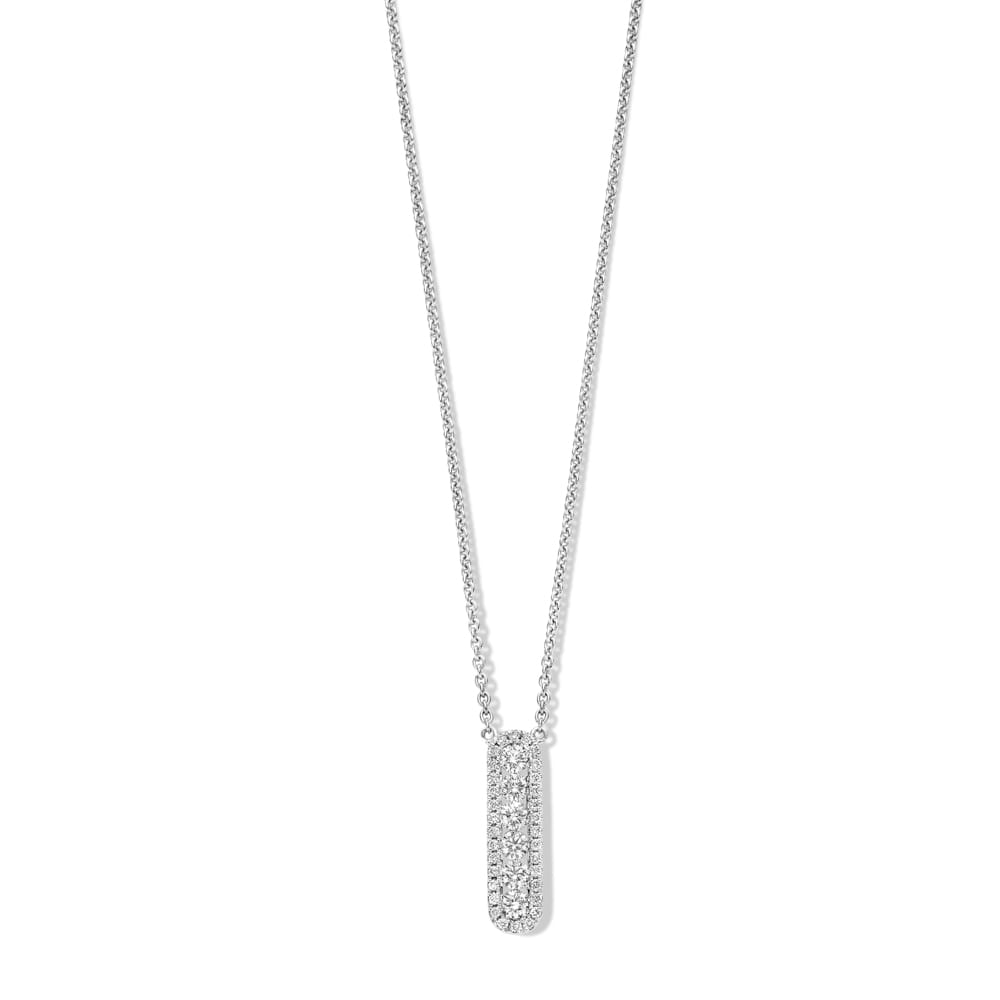 Prachtige witgouden ketting met diamanten 0.55ct