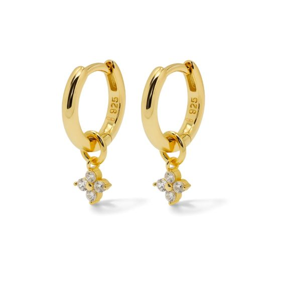 Karma oorringen zirkonia VIOLA | zilver verguld | A185GP