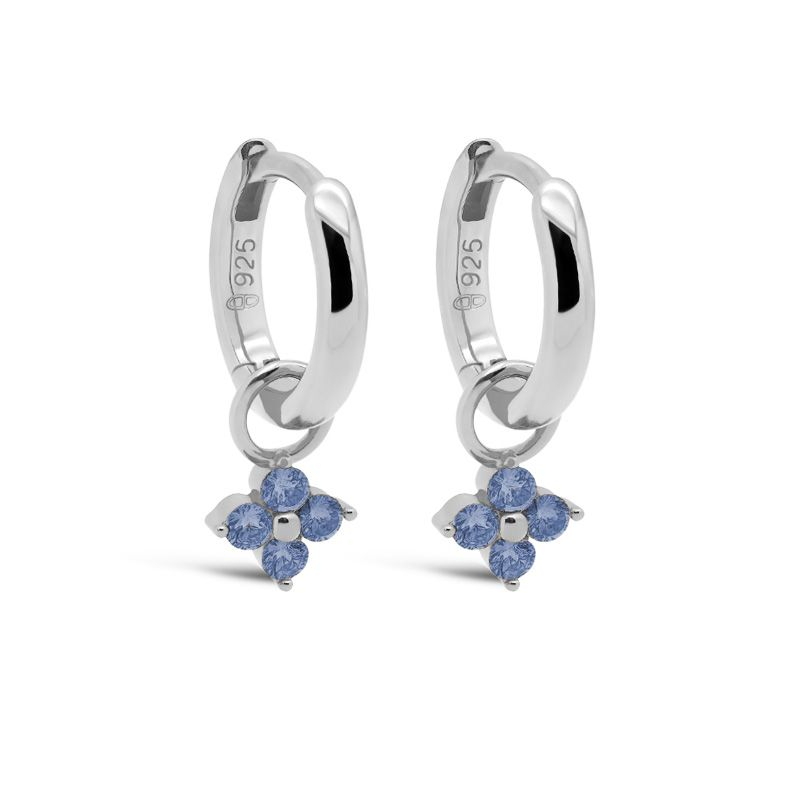 Karma oorringen blauwe zirkonia VIOLA | zilver | A185_JB