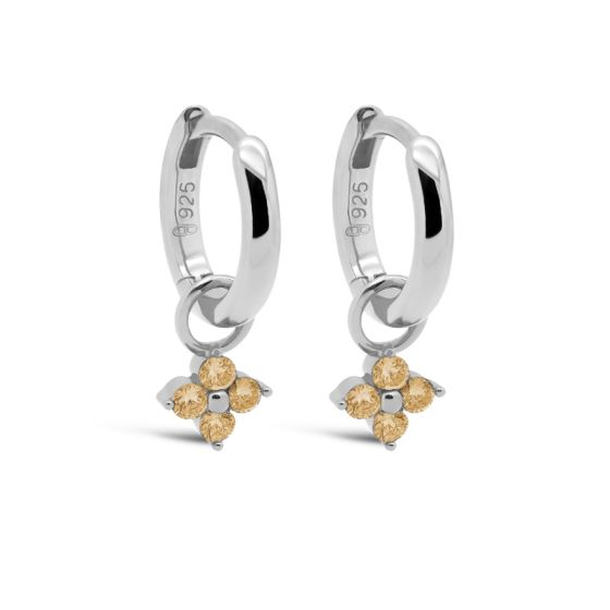 Karma oorringen zirkonia VIOLA CHAMPAIGN | zilver | A185S_C