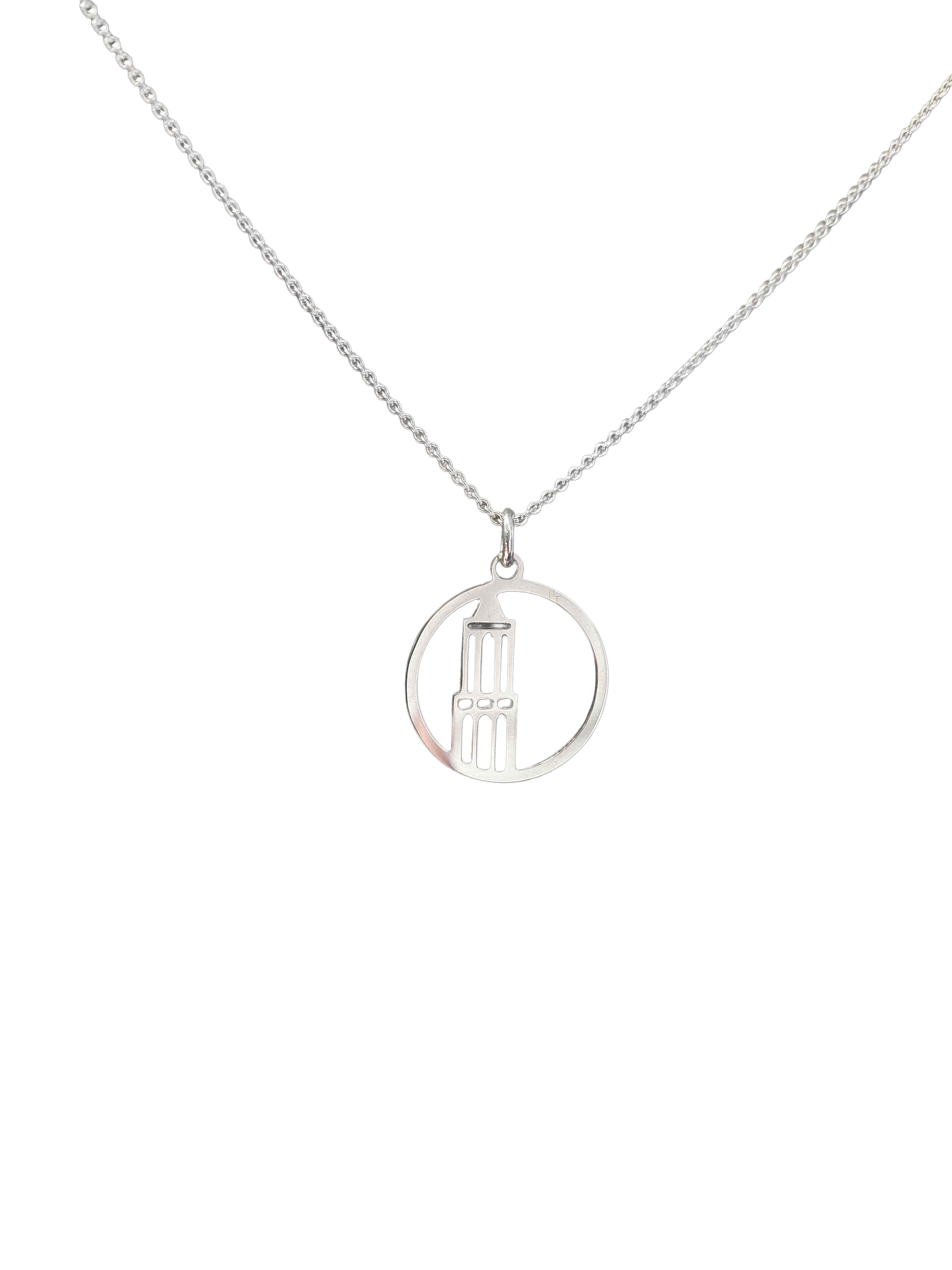 Zilveren munthanger van de Domtoren Utrecht 18mm