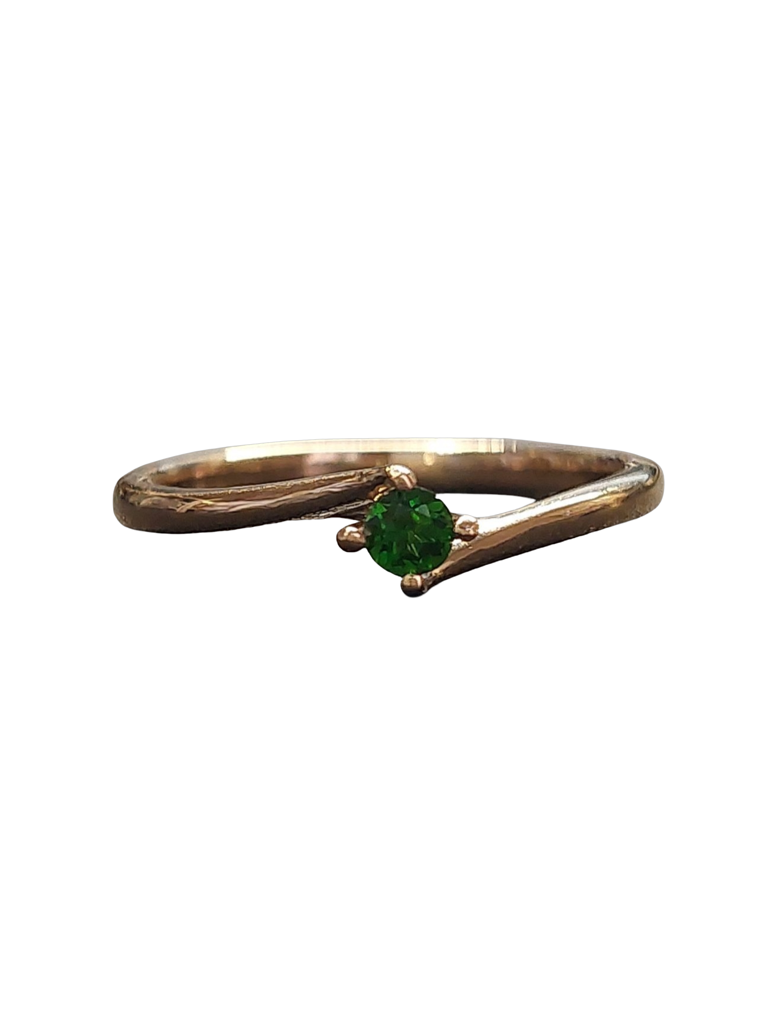 14kt gouden ring met groene toermalijn