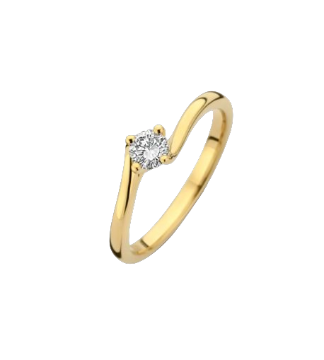 Briljant ring Fluente met diamant 0.10ct 
