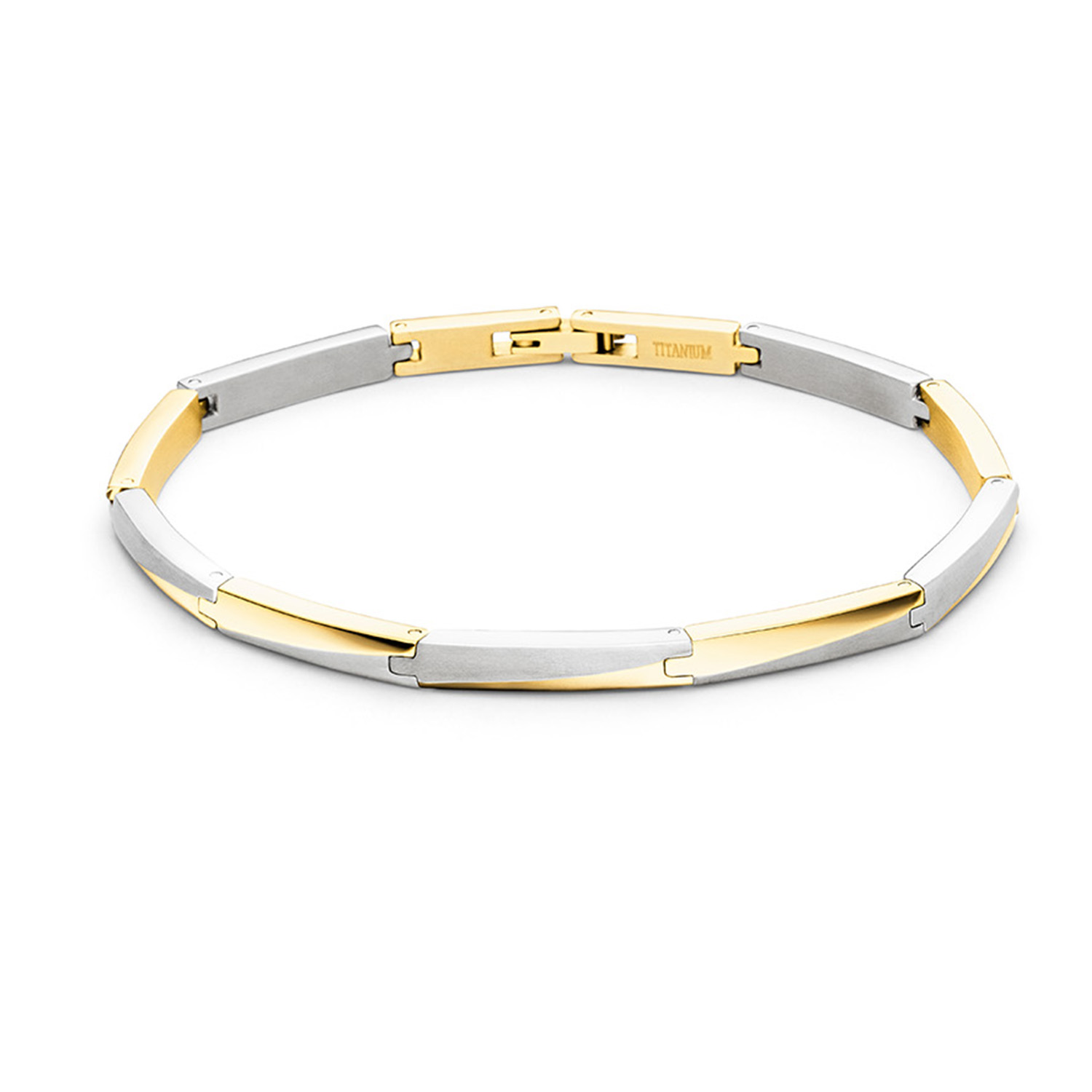 Boccia Titanium 03059-02 Armband
Deze unieke titanium armband van Boccia Titanium is een mooie toevoeging aan je sieradencollectie! Wat deze titanium armband uniek maakt, is dat er glanzende goudkleurige en zilverkleurige rechte schakels aan elkaar verbonden zijn via de onderkant. Hierdoor wordt het een soepel armband. Combineer de bicolor armband met het bijpassende bicolor collier en de bicolor oorbellen voor een complete look. De lengte is 21cm.

HET MERK
Boccia Titanium is het titanium merk van Nederland, dat zijn oorsprong in Duitsland vindt en is opgericht in het jaar 1992. Ontwikkeld door internationale ontwerpers. Alle titanium componenten van de BOCCIA TITANIUM collectie zijn gemaakt van 99,7% puur titanium; het bijzondere materiaal. Het is licht in gewicht, neemt de temperatuur van de huid aan en is zeer huidvriendelijk. Bovendien is het corrosie- en temperatuurbestendig.

SPECIFICATIES
- Armband 03059-02
- Puur titanium
- Bicolor
- 21cm