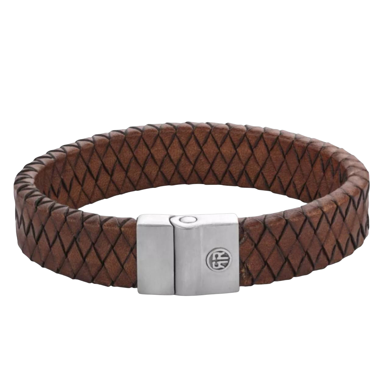 Deze Full Metal Premium armband van Rebel and Rose is een leren armband van 15 mm breed met een sluiting van edelstaal. Het R&R logo is in 3D op de sluiting aangebracht. De unieke (PSR*) sluiting bestaat uit twee delen die perfect in elkaar vallen, zonder dat daar hulpmiddelen als magneten voor nodig zijn. Het leer is met veel zorg en vakmanschap handmatig gelooid en gevlochten door de ambachtslieden van Rebel and Rose. Meet je polsomtrek op en kijk in de maattabel voor de juiste keuze. De armbanden combineren goed met onze kralenarmbanden. (*PSR = Push-Slide- Release)