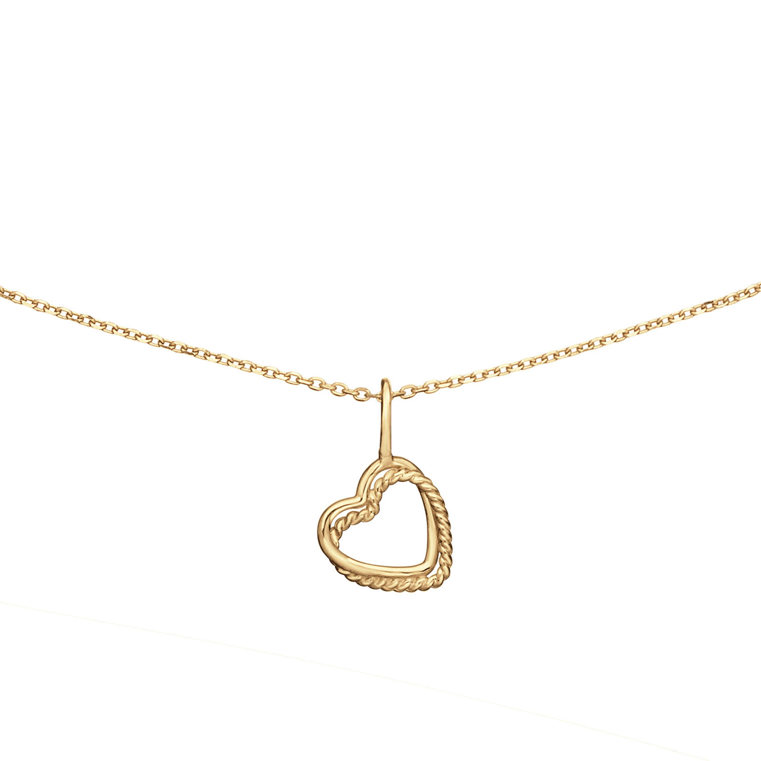 Yes! Ken je de twisted heart studs nog? Er is nu ook een 14k gouden ketting van; de Twisted heart necklace. Dit is een swinging necklace die met je mee beweegt waarheen je ook gaat.

Hidden Gems of the Rivi&egrave;ra
Elke creatie in de Hidden Gems of the Rivi&egrave;ra collectie is een ode aan de onmiskenbare charme van de Rivi&egrave;ra. Handgemaakt van 14 karaat goud en verrijkt met echte edelstenen. De sieraden brengen de magische sfeer van de C&ocirc;te d'Azur tot leven in jouw look! 
Bijna alle kettingen van Jackie zijn voorzien van drie oogjes. Hiermee kun je de kettingen heel gemakkelijk (ver)stellen.

Het merk 
Jackie is h&eacute;t 14 karaat gouden on trend sieradenmerk. De collecties zijn ge&iuml;nspireerd op de reizen die ik maak, van stedentrips tot exotische oorden. Elk gouden sieraad is helemaal van nu, handgemaakt door Europese goudsmeden en vervaardigd van overwegend gerecycled goud met echte edelstenen en zoetwaterparels. Elke collectie is dan ook met veel liefde en passie samengesteld. Mijn Jackie sieraden zijn de perfecte finishing touch voor iedere outfit!

Specificaties
- Necklace
- Materiaal: 14 Karaat - Geelgoud - 585
- Twisted Heart Necklace
- Totale lengte: 45cm