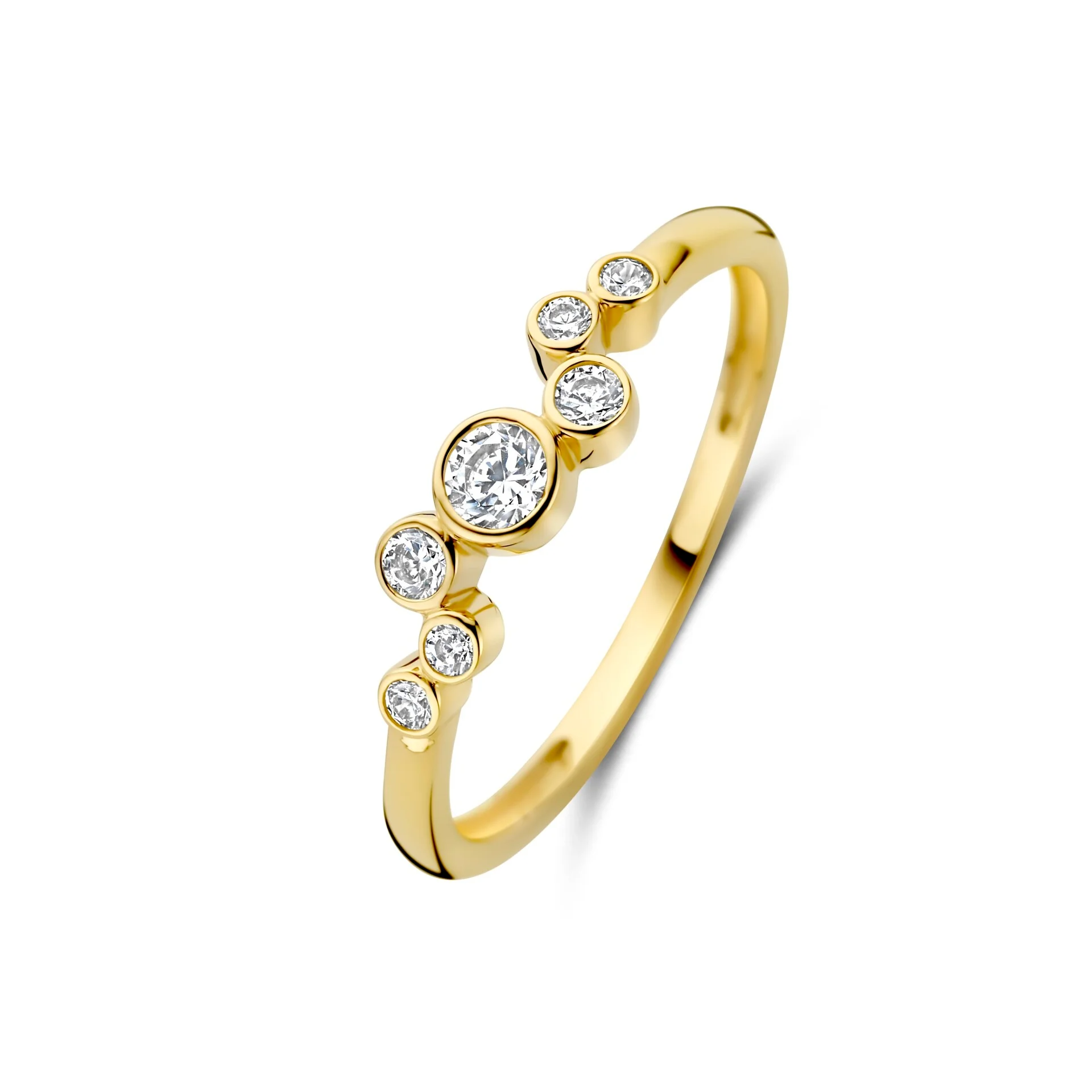 Goud Joy&Julia ring met zirkonia maat 17