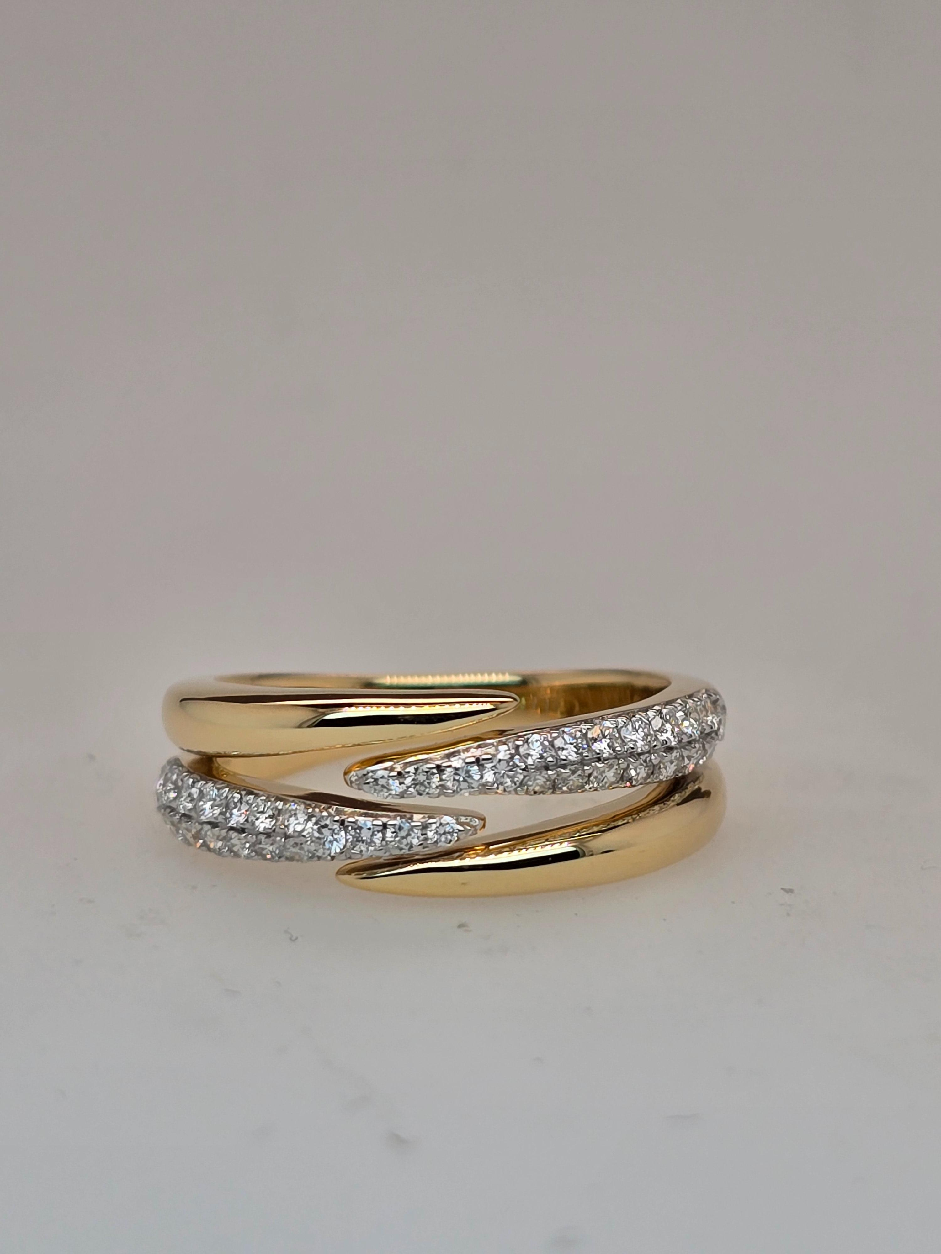 Ring goud 18kt met diamanten
