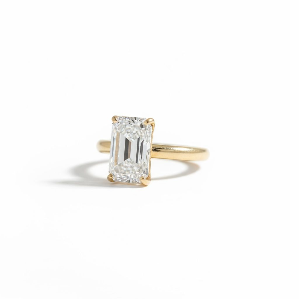 Deze schitterende LAB diamond ring met een smaragdvorm van 1.52CT en 18k geelgoud, gecertificeerd door IGI, is een elegante keuze voor elke gelegenheid. subtype geelgouden ring, straalt het luxe en verfijning uit. Draag deze ring op een formeel evenement of als een dagelijkse statement voor extra glamour.