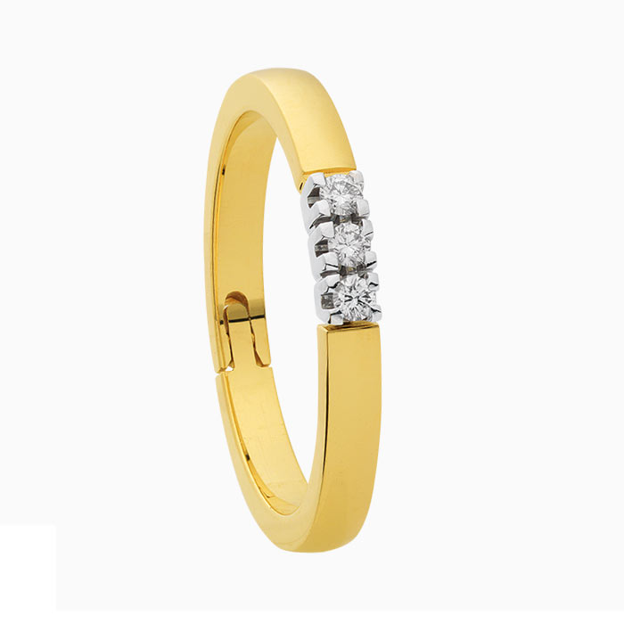 Alliance ring geelgoud 0.09Crt Mt51