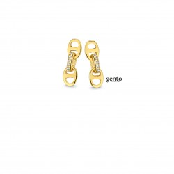 Oorbellen verguld zilver zirconium 