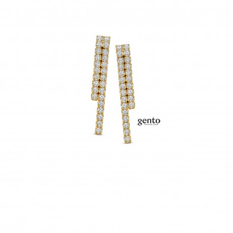 oorhangers verguld zilver zirconium 