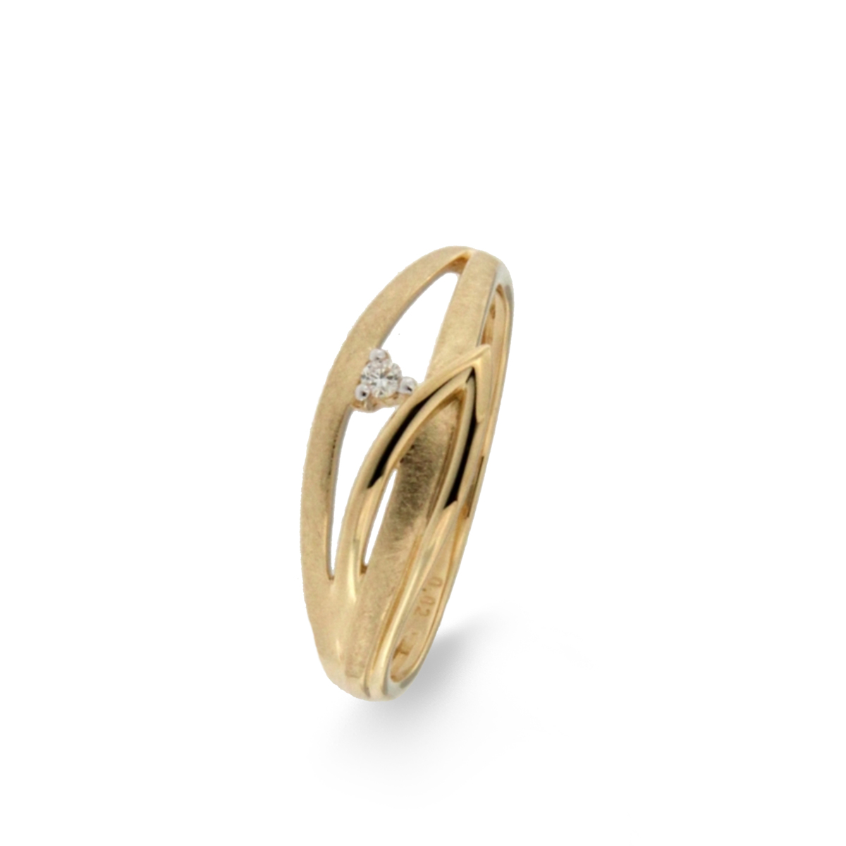 Naiomy Gold Ring goud 18k gezet met briljant