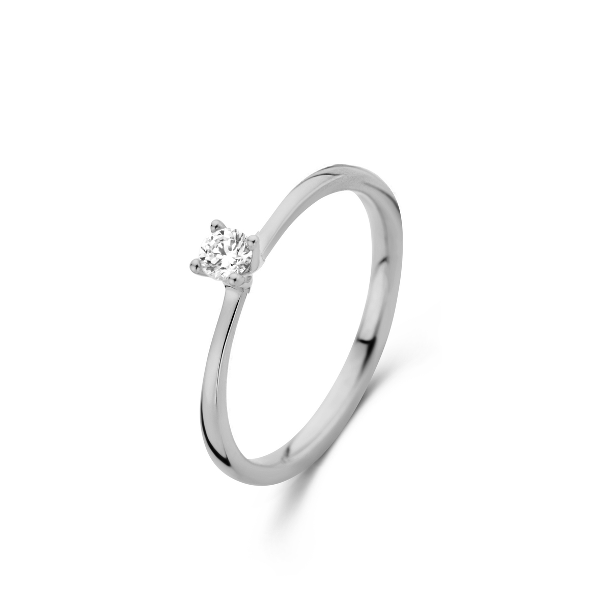 Naiomy Gold Ring wit goud 18k gezet met briljant 15p