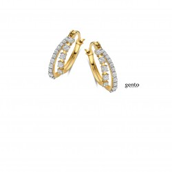 Oorringen verguld zilver van de cvolecctie Gento jewels