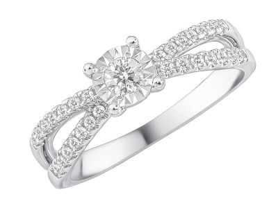 Ring wit goud 18kt met diamanten