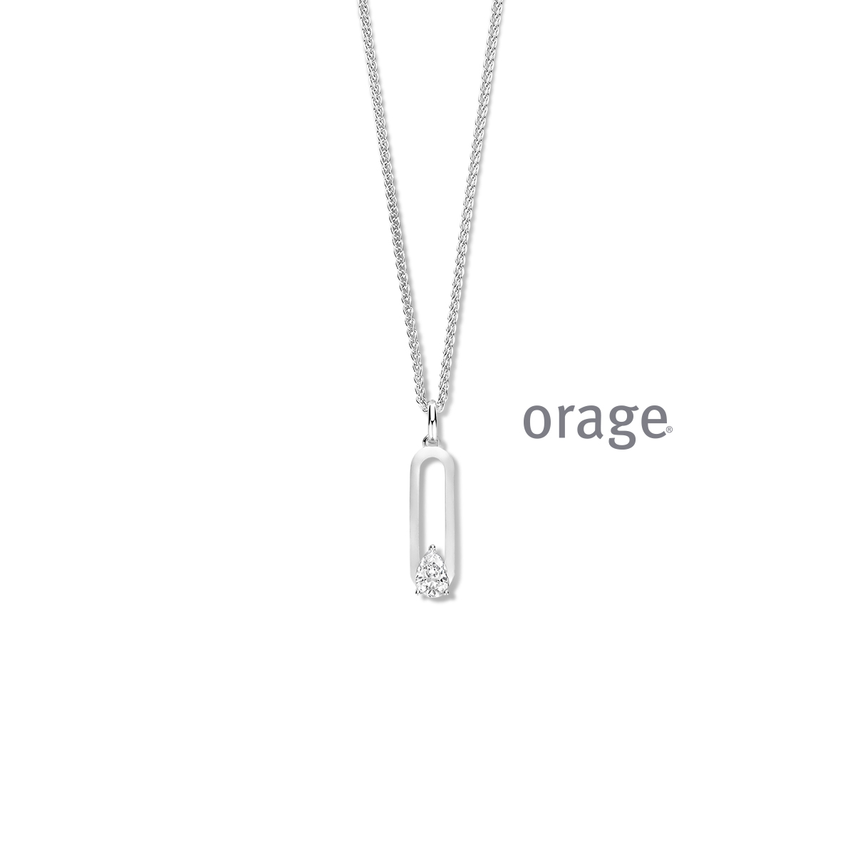 Ketting 925 rh CZ (V/14)