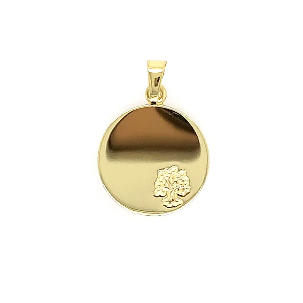 De PALIDO Geel gouden graveerhanger met levensboom is een prachtige hanger gemaakt van geel goud. Deze hanger valt onder de categorie sieraden, specifiek als gravureplaatjes-hanger. Draag hem aan een fijne ketting voor een elegante en gepersonaliseerde look. Perfect om cadeau te geven of als persoonlijk sieraad.